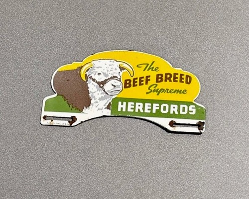 Vintage herefords cow plate - cow,