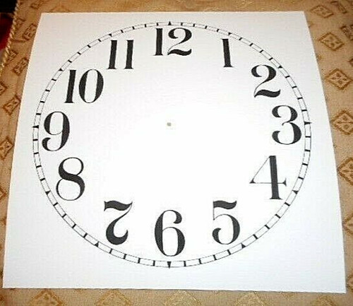 Clock dial face paper card - paper,