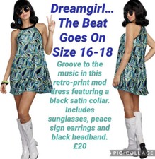 Hairspray Style 1950s 50s Retro Ladies Fancy Dress Costume Size 16-18