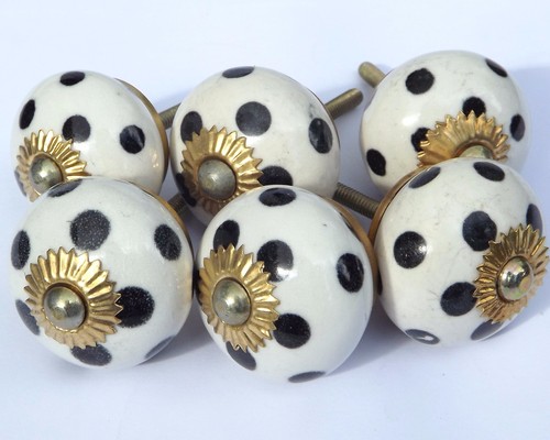 Vintage ceramic glass knobs - ceramic,