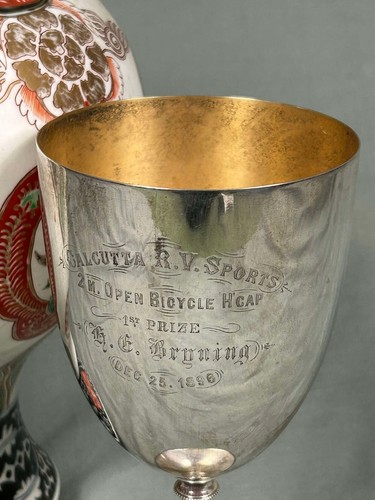 Colonial silver plated trophy - plated,