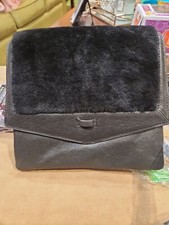 New KOOBA Yukon Leather & Genuine Shearling Crossbody Bag Black Handbag w/ Tags