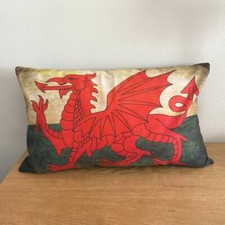 Welsh flag cushion with filler