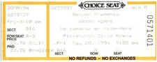 Bryan Adams Concert Ticket