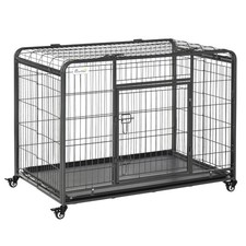 Metal Dog Cage with Wheels –