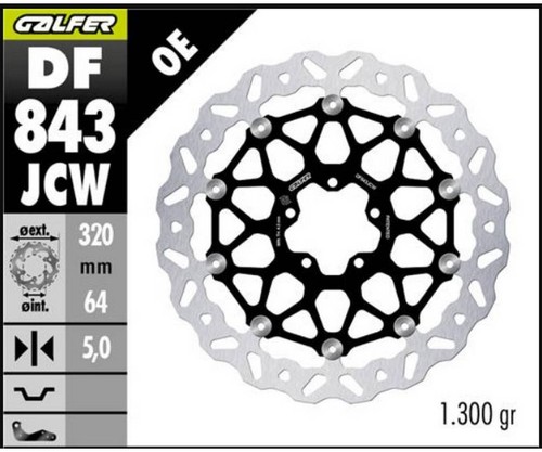 Galfer front brake disc wave - front,