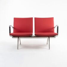 2020 CH402 Kastrup Two Seater Sofa by Hans Wegner for Carl Hansen in Red Leather