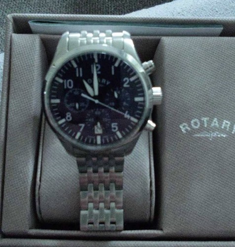 Rotary chronograph mens watch