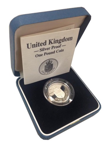 Silver proof one pound - silver,