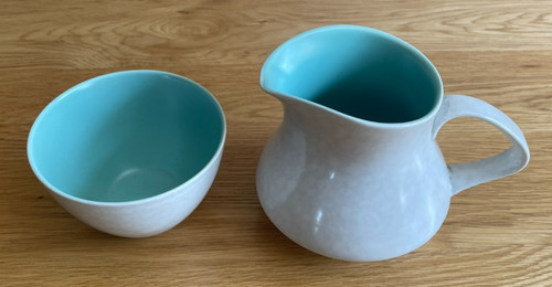 Poole twintone milk jug - milk, &
