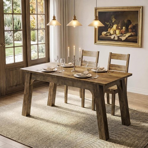 160cm brown dining table large - brown,