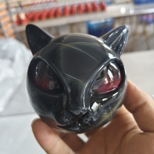 Luxury black cat - cat, stone