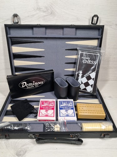 Vintage backgammon set with - vintage,