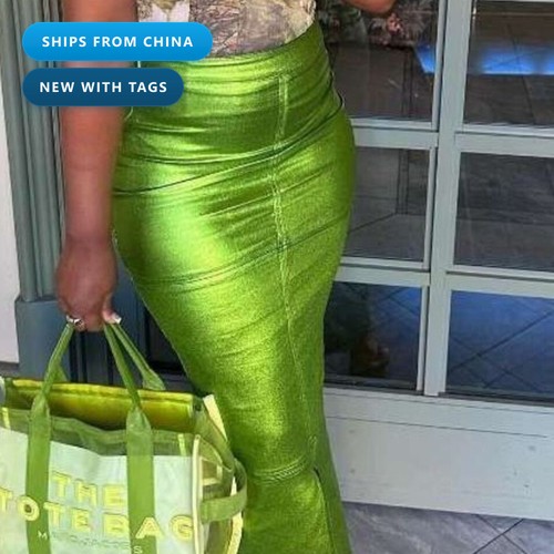 Women shimmering side slit - side,