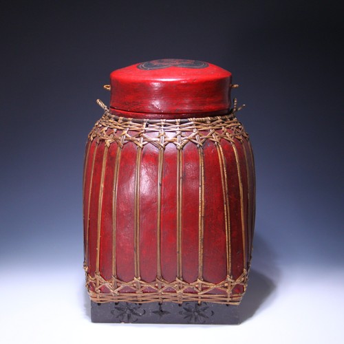 Lacquered rice storage - rice, cane