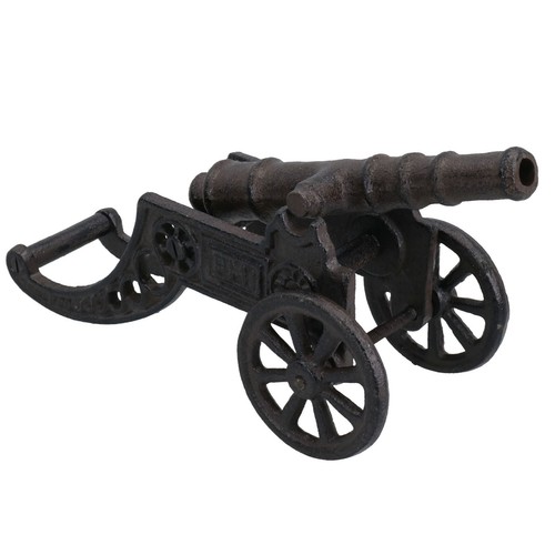 Cannon cast iron model statue - iron,