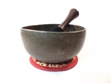 Large Antique 6.75" Thadobati Tibetan Singing Bowl Hand Hammered Himalayan A#
