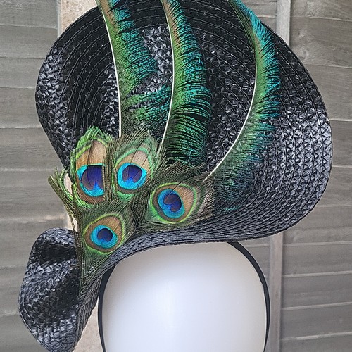Black wedding formal peacock - black,