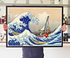 Legend of Zelda Poster Great Wave Poster Bedroom Wall Art