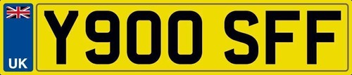 Yusuf number plate y900 sff - plate,
