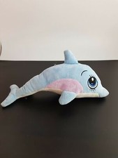 Blue Pink Dolphin Plush