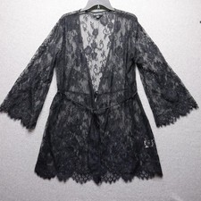 INC Womens L Sheer Floral Lace