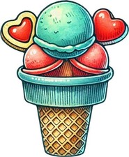 Colourful Valentine's Day Ice