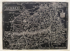 1834 Antique map - Surrey -
