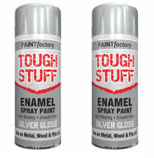 2 x TOUGH STUFF SILVER GLOSS