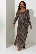 Yours Curve Women's Plus Size Sequin Maxi Dress