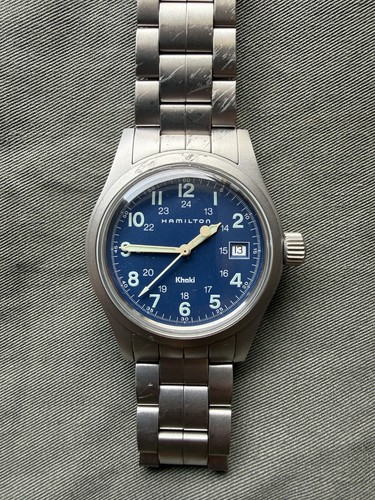 Hamilton khaki h684110 blue - khaki,