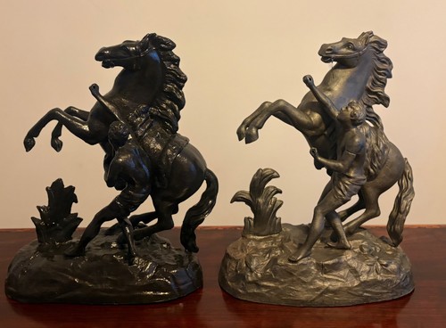 Antique pair marly horses - marly,