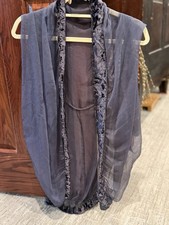 NATAYA SHEER VELVET GREY BLACK