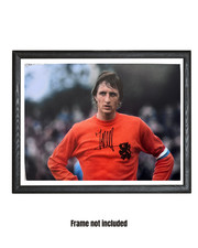 Late Johan Cruyff Hand Signed Retro Holland Legend 16x12 Photo Verified COA 14