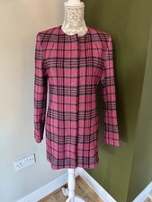 Next Pink Check Coat Size 10