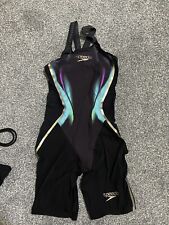 Speedo LZR Racer x Closedback Kneeskin - Gold/ Purple/ Beautiful Blue