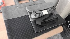 Faux Leather Grey And Black Tallis And Tefillin Bag