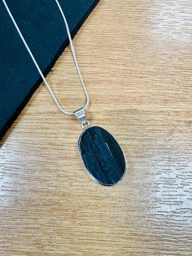 Raw black tourmaline crystal - raw,