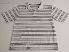 Ping Golf Dryfibre Dynamics Striped Polo Shirt White Black XXL Short Sleeve