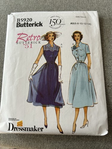 Butterick b5920 retro dress - b5920,