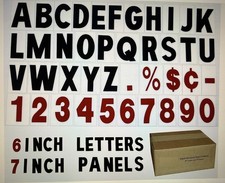 NEW Outdoor Rigid Acrylic Letters for Marquee Sign 6" x 7"  Block Font 288 ct