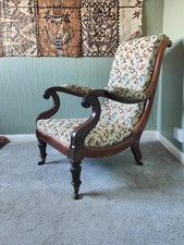 Regency Mahogany Upholstered