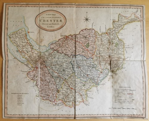 Scarce cheshire map - cheshire, robert