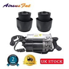 Pair Rear Air Suspension Sping Bags + Compressor for BMW X5 F15 X6 F16 2013-2019