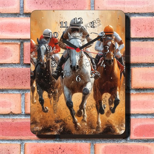 Horse racing design wall clock - horse,