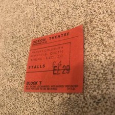 Queen  ticket Lewisham Odeon