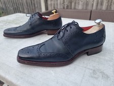 Jeffery West Dexter Bay Leather Derby Brogue Shoes Men's Size UK 9 US 10 Navy  