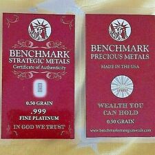 0.033 Grams   pure 999 Platinum in Presentation Bullion Card with free shipping