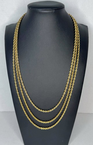3mm rope chain necklace 18k - necklace,