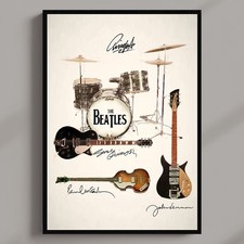 The Beatles Kit & Guitars Poster MULTI-PRINT or Three FRAMED Options EXCLUSIVE